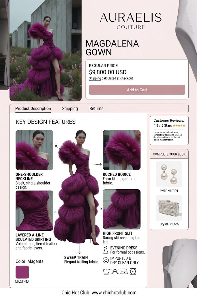 Magdalena GownMagdalena GownAuraelis CoutureMagdalena Gown l luxury lifestyle digital magazine- Luxury Wardrobe Ideas- Chichotclub