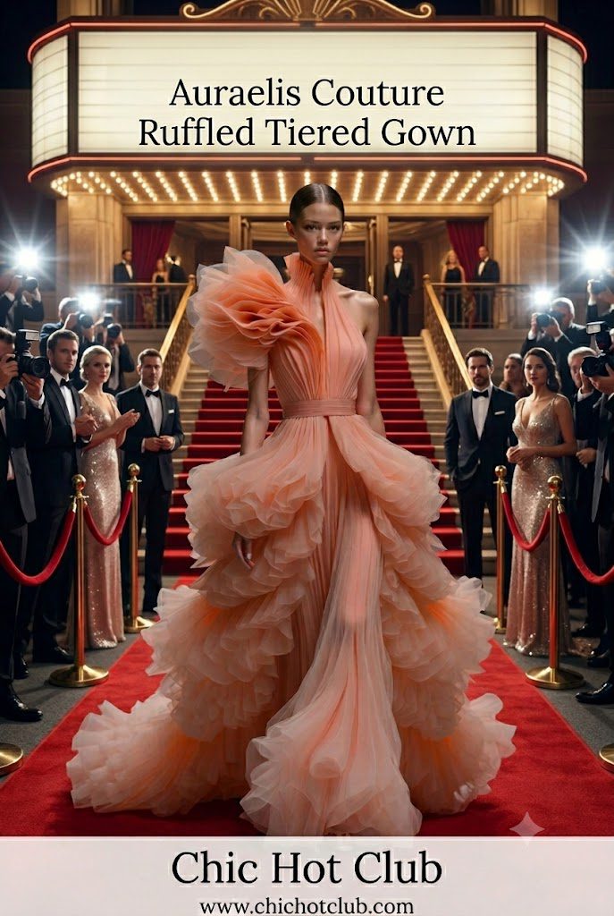 Auraelis Couture Ruffled Tiered Gown l luxury lifestyle digital magazine